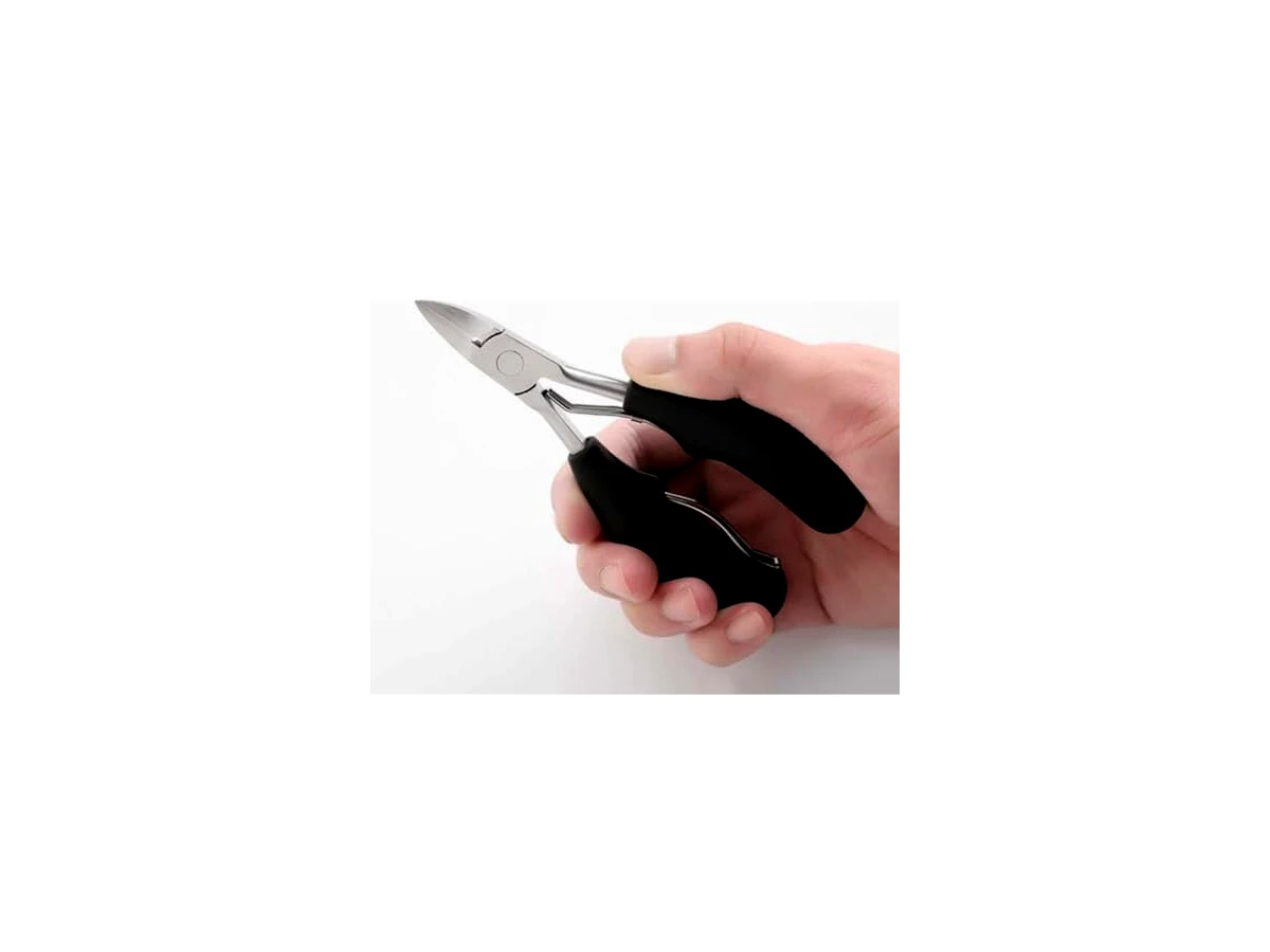 Alicate Cortador Desencravador De Unha grande cuticula Profissional manicure Aço Inox afiado ponta fina com mola corte curvo