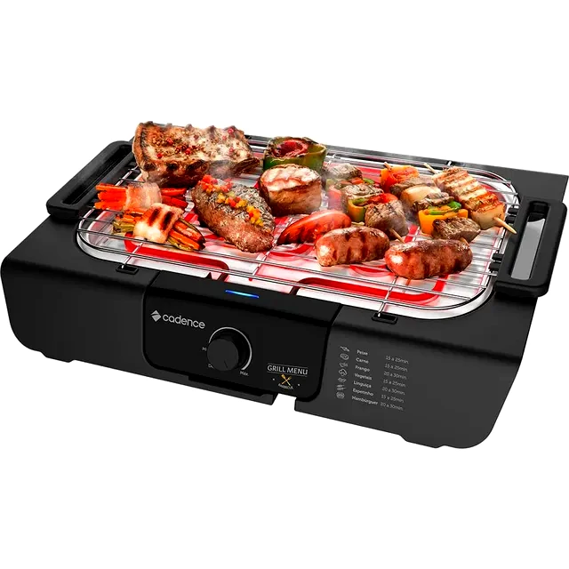 Churrasqueira Elétrica Cadence Grill Menu GRL810