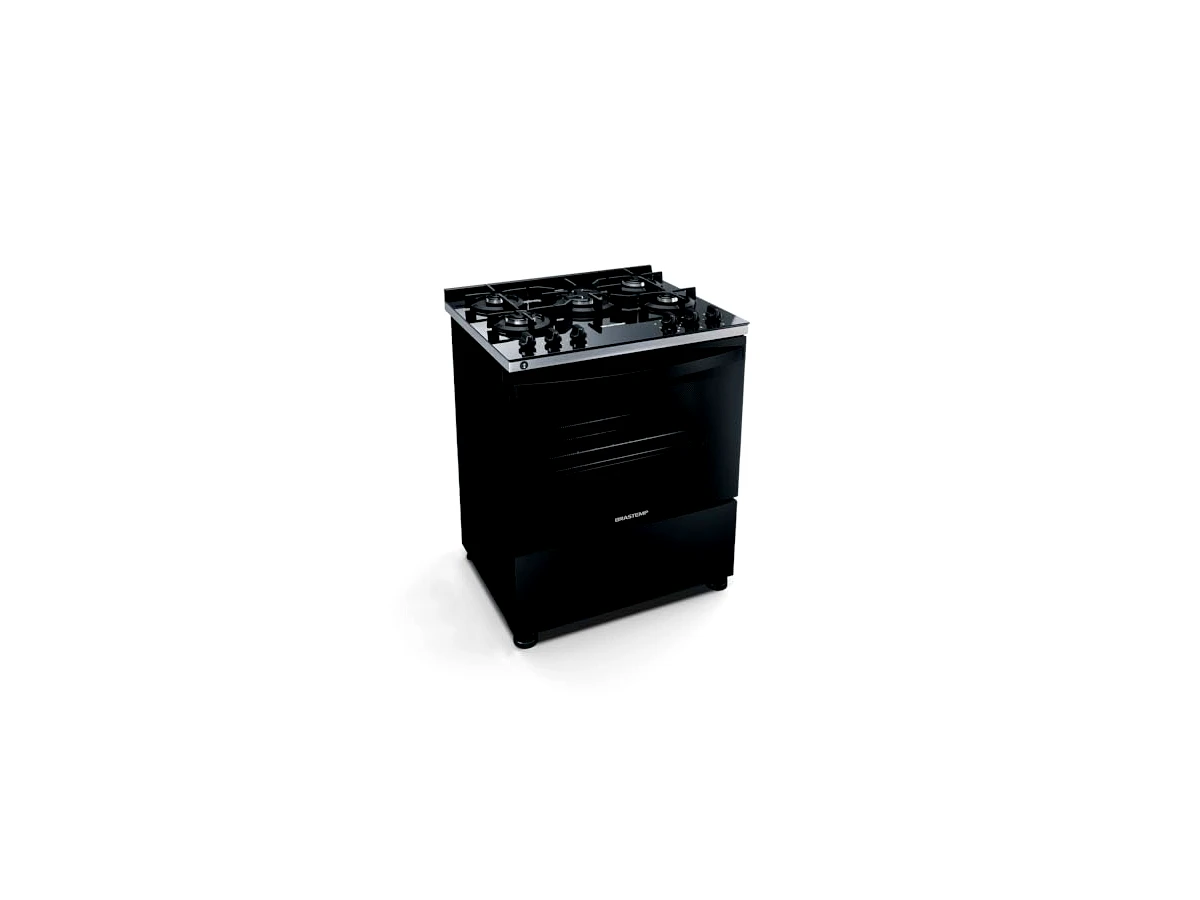 Fogão 5 Bocas Brastemp BFS5VCE Mesa de Vidro Preto