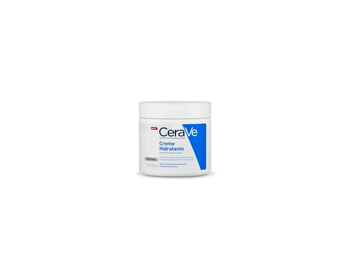 CeraVe Creme Hidratante Corporal e Facial para Pele Seca a Extrasseca