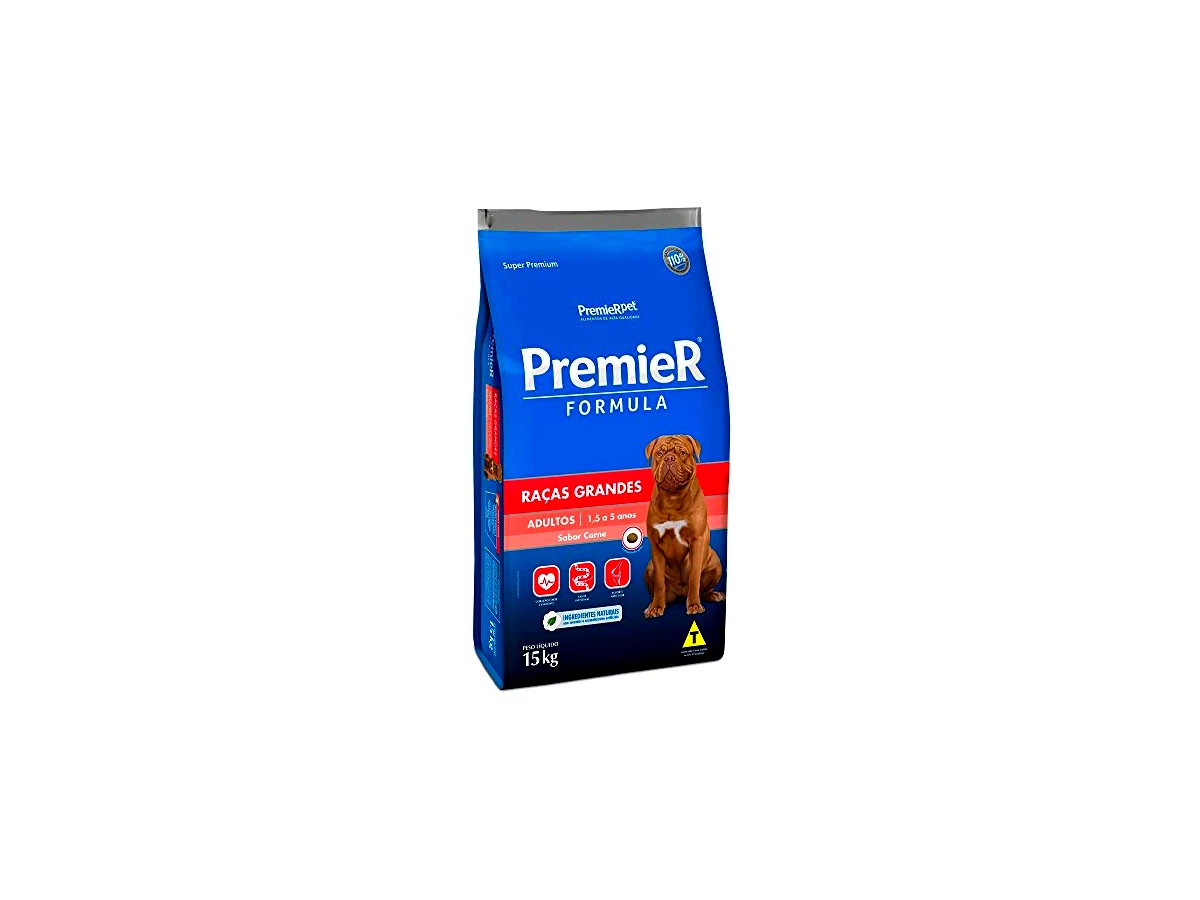 Premier Pet Ração Premier Fórmula Para Cães Adultos De Raças Grandes Sabor Carne - 15Kg